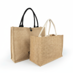 Eco-Friendly Laminated Jute Tote Bag with Custom Logo - Image 3