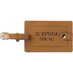 Personalized Leather Bag Tag with Embossed Logo