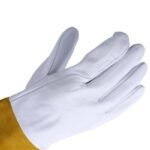 Yellow Suede Cowhide Palm Work Gloves - Image 3