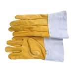 Yellow Suede Cowhide Palm Work Gloves - Image 5