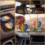 Personalized Heart Car Air Freshener with Logo - Image 3