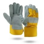 Yellow Suede Cowhide Palm Work Gloves - Image 2