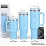 Custom Engraved 40oz Double Wall Tumbler with Handle - Image 6