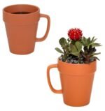 14 Oz. Custom Logo Terra Cotta Flower Pot Mug - Image 4