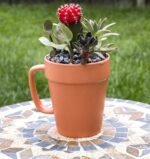 14 Oz. Custom Logo Terra Cotta Flower Pot Mug - Image 2