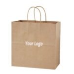 Unbleached Kraft Paper Bag with Reinforced Handles - Image 2
