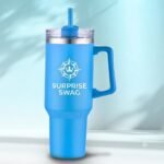 Custom Engraved 40oz Double Wall Tumbler with Handle - Image 2