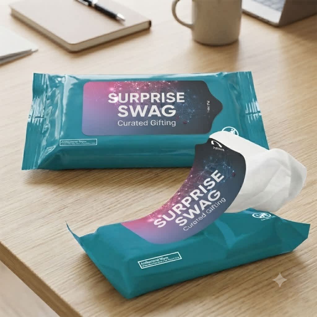 WIPE111 Custom Antibacterial Wipes in Convenient Pouch Pack - Image 1