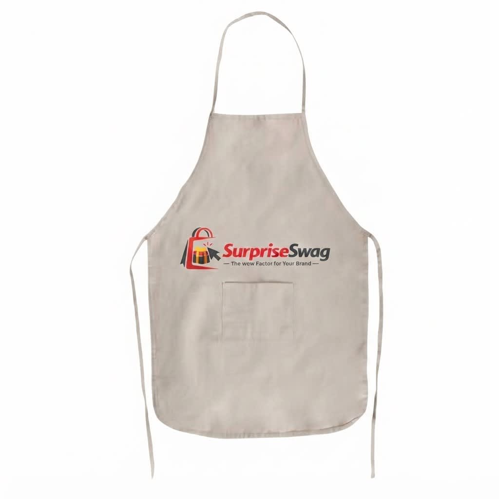 aprf1 Durable 10 Oz. Cotton Apron with Custom Branding - Image 1