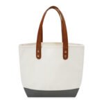 Eco-Chic Vegan Leather Handle Tote - Practical & Stylish - Image 2
