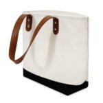 Eco-Chic Vegan Leather Handle Tote - Practical & Stylish - Image 4