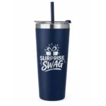 Colma Glass Tumbler with Handle and Straw