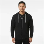 Unisex Lightweight Full-Zip Hooded Sweatshirt