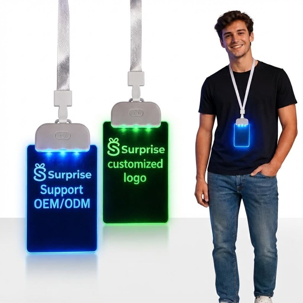 2c098ba3-7f43-493f-bc9f-285d536e2709 Custom LED Acrylic ID Badge for Staff Events and Access - Image 1