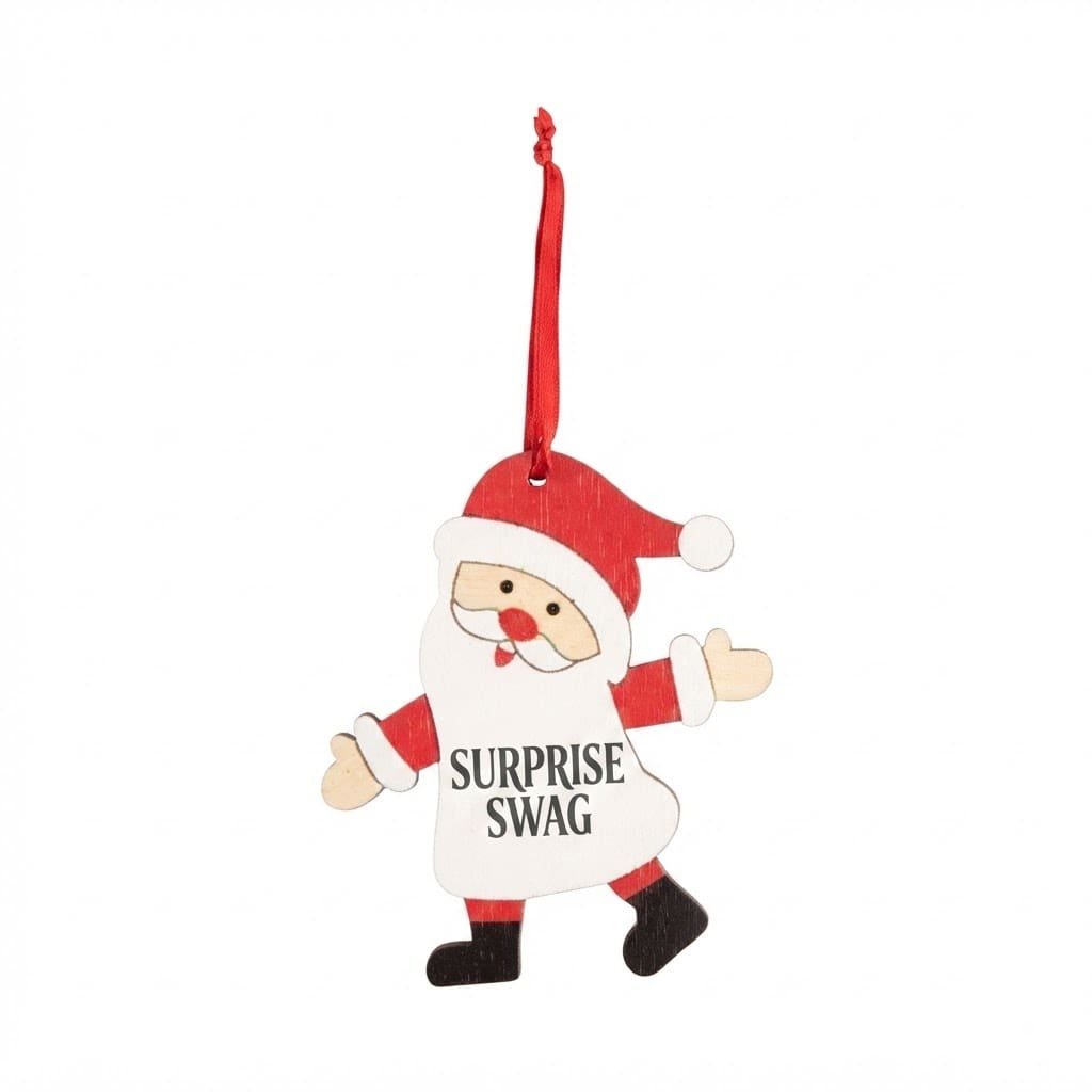 2f7a6ee8-2370-4f42-ab94-6e5a80da0ac5 Custom Printed Wooden Santa Ornament - Image 1