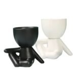 Soothing Mini Ceramic Flower Pot for Wellness - Image 3