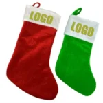 Velvet Christmas Stockings with Embroidered Personalization - Image 4