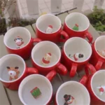 Ceramic Red Christmas Mug with 3D Figurine for Incentives - Image 4