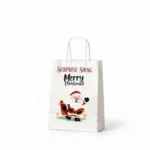 Kraft Christmas Bags with Branded Logo Design