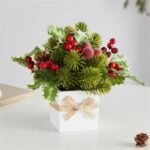 Mini Plastic Pinecone Christmas Tree in Pot - Image 3