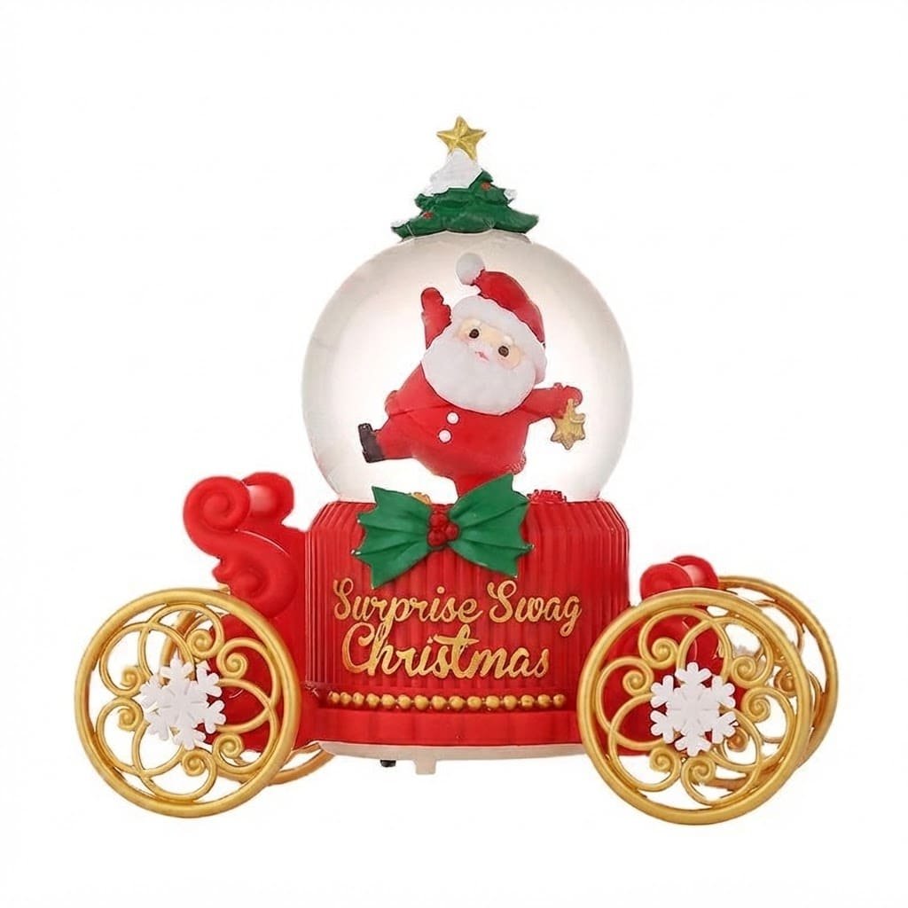 38ce2a20-67de-4357-aa64-443b4666ddfb Customizable Christmas Snow Globe with Glitter Resin Base - Image 1