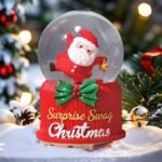 Customizable Resin Christmas Snow Globe with Music and Light