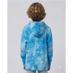 Youth Midweight Tie-Dyed Hooded Sweatshirt - Image 3