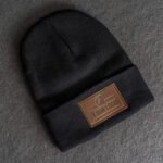Your Logo Beanie with Leather Patch Attached (Copy) - Image 2