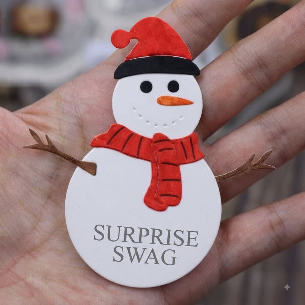 97562771-ae66-4ecc-9cea-64d4b2eb1ebc Custom Printed Wooden Snowman Ornament - Image 1