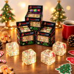Christmas Ice Cube Maltose Glitter Squishy Square Squeeze - Image 5