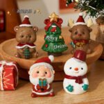 Christmas Desktop Santa & Tree Figurine Set - Image 2