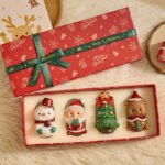 Christmas Desktop Santa & Tree Figurine Set