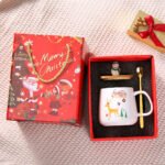 Christmas Ceramic Mug Gift Set with Spoon & Lid - Image 6