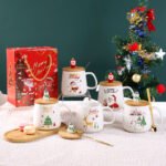 Christmas Ceramic Mug Gift Set with Spoon & Lid - Image 5