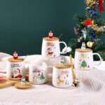 Christmas Ceramic Mug Gift Set with Spoon & Lid - Image 3