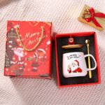 Christmas Ceramic Mug Gift Set with Spoon & Lid - Image 2