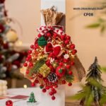 Christmas Jingle Bell Velvet Bow Ornament