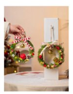 Christmas Jingle Bell Velvet Bow Ornament - Image 2