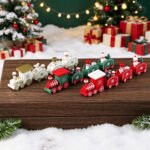 Christmas Mini Train Painted Wooden Children's Creative Toy - Image 6