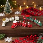 Christmas Mini Train Painted Wooden Children's Creative Toy - Image 5