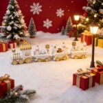 Christmas Mini Train Painted Wooden Children's Creative Toy - Image 4