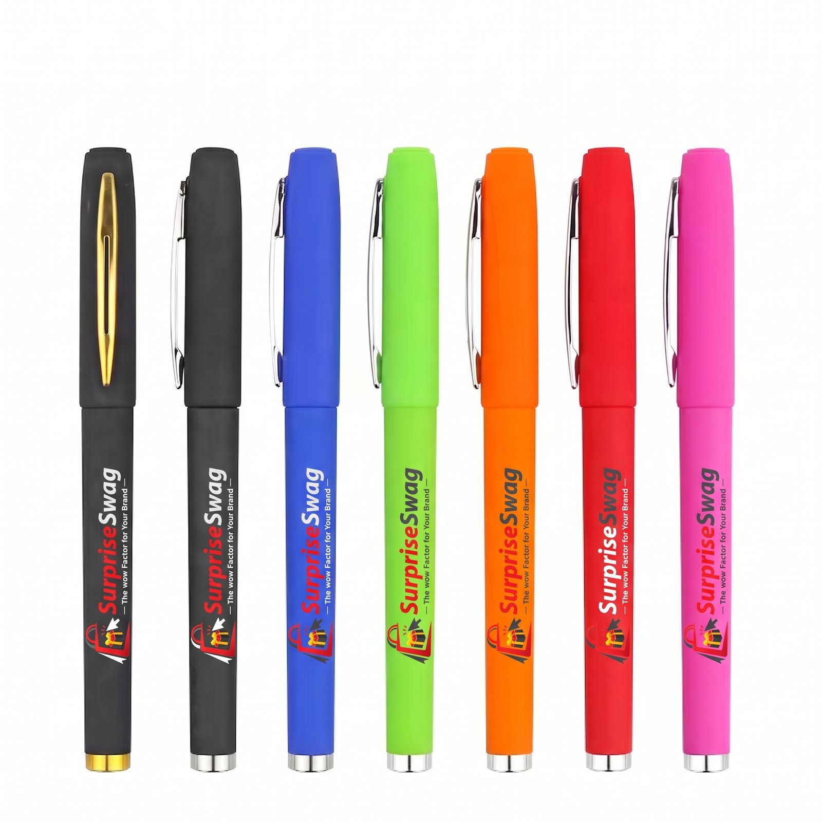 Coated Gel Pen (1) Soft Touch Rubber Coated Gel Pen - Image 1