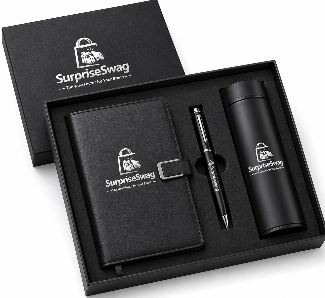 GIFT SET 1 3-piece black corporate gift set - Image 1