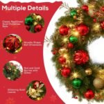 Halloween Christmas Snow Wreath for Door Hanging - Image 3
