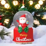 Customizable Resin Christmas Snow Globe with Music and Light - Image 2