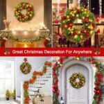 Halloween Christmas Snow Wreath for Door Hanging - Image 2
