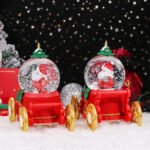 Customizable Christmas Snow Globe with Glitter Resin Base - Image 2
