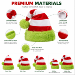 Wholesale Custom Santa Hat Soft Plush Christmas - Image 4