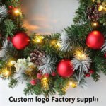 Halloween Christmas Snow Wreath for Door Hanging - Image 4