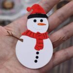 Custom Printed Wooden Snowman Ornament - Image 3